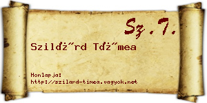 Szilárd Tímea névjegykártya