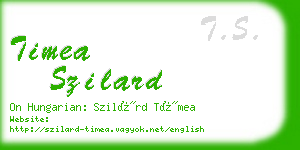 timea szilard business card